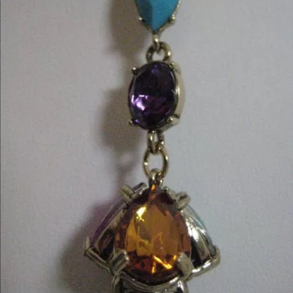 Betsey Johnson Crystal Cluster Pendant Necklace - Picture 4 of 8